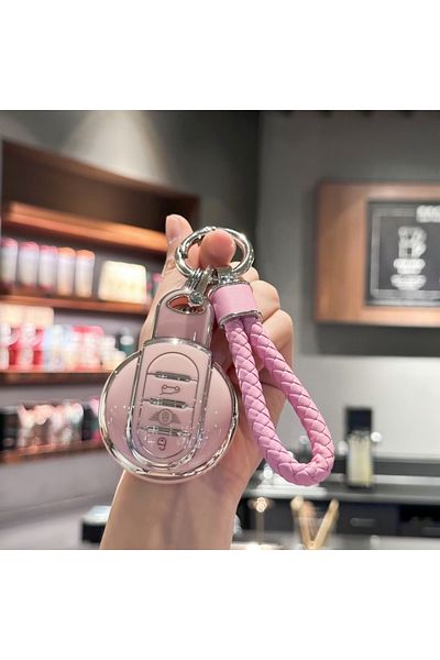 Choice Pink Tpu Key Fob Cover With Keychain Lanyard For Bmw Mini Cooper S One Jcw F54 F55 F56 F57 F60 Clubm