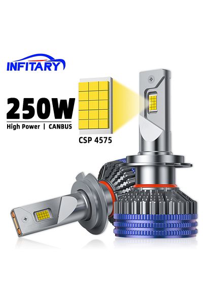 Choice 9005/hb3 Infitary 250w H7 H4 Led Car Headlight Canbus Lamp H8 H9 H11 Hb3 9005 Hb4 9006 30000lm Bulb