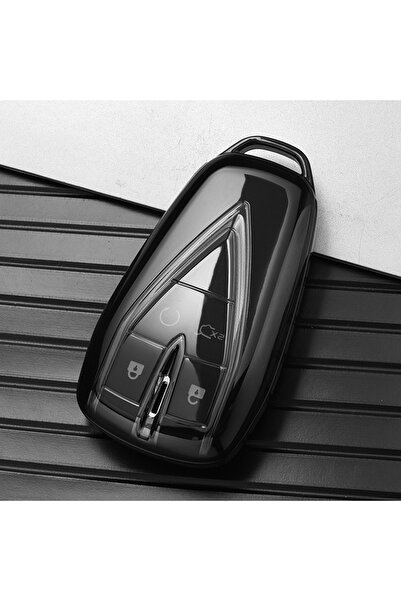 Choice غطاء حافظة مفتاح سيارة من مادة TPU شفاف أسود اللون لسيارة Changan Unit Unik Cs35plus Cs55 Plus