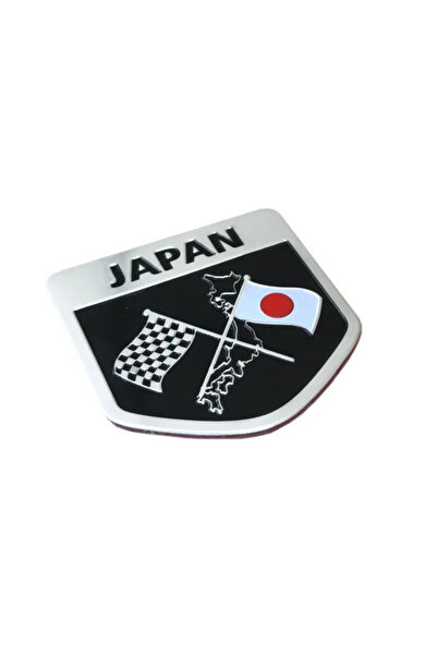 choice2 شعار معدني أسود اللون، مقاس 5x5 سم، بتصميم علم اليابان، ملصق ياباني، ...