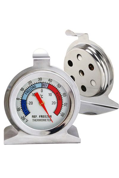 Aideepen Silver Stainless Steel Mini Fridge Thermometer Temperature Sensor High Precision Fridge Freezer For