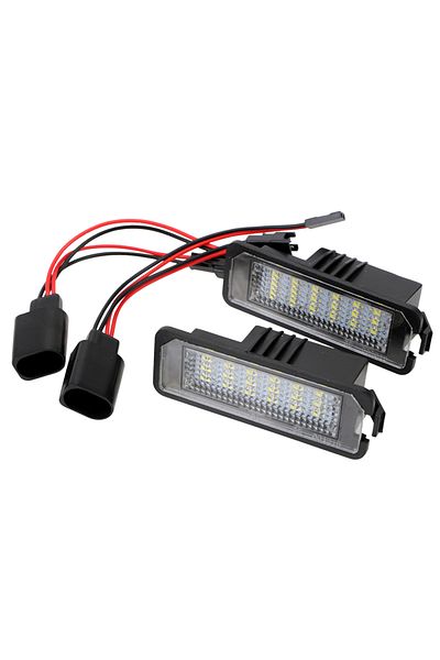 LEEPEE 6500k White 12v Car License Plate Lights For Skoda Seat Leon Ibiza Vw Golf 4 5 6 Mk4 Mk5 Passat Cc P