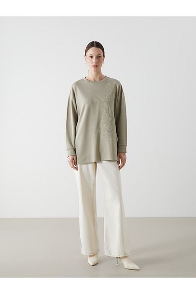 LC Waikiki Crew Neck Embroidered Women's Tunic