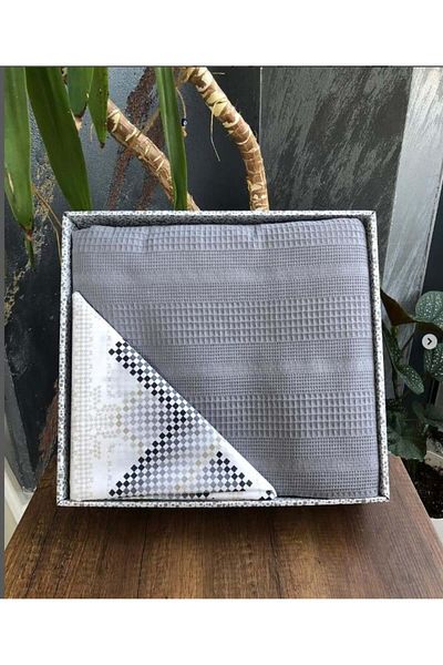 Bella Home Boxed Double Personality Cotton Honeycomb Pique