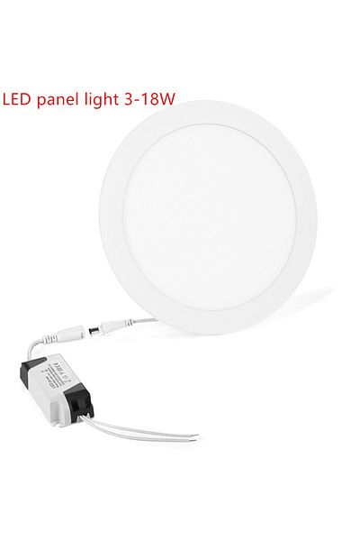 HOSDALY 1X Ultra Thin Led Panel Downlight 3w 6w 9w 12w 15w 18w LED Round Ceiling Light Built-in AC85-265V...