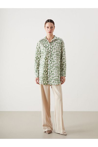 LC Waikiki Patterned Oversize Women's Shirt Tunic