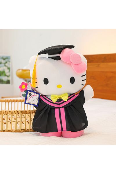 Choice D-35cm Sanrio Anime Plush 35cm Cinnamoroll My Melody Kuromi Hello Kitty Graduation Plushie Doll Kawa