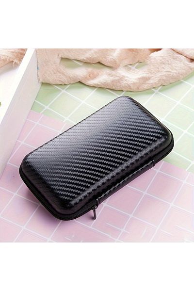 Choice L Eva 2.5-inch Multifunctional Data Cable, Hard Drive Storage Bag Switch Storage Bag，retro Mini Ga.