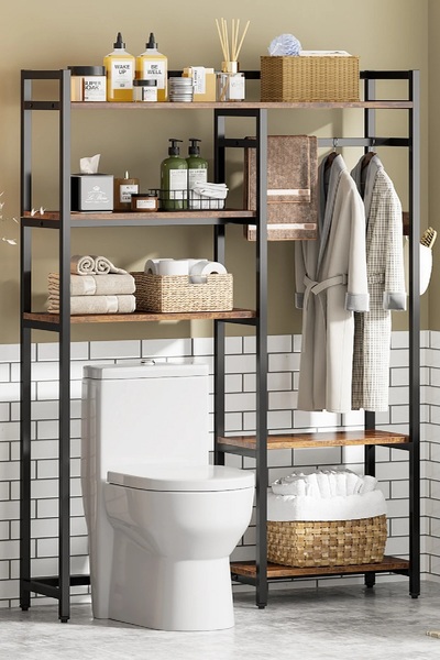 TOLIAHOME Çamaşır Makinesi Dolabı - Klozet Üstü Düzenleyici Raf-mutfak Düzenl...