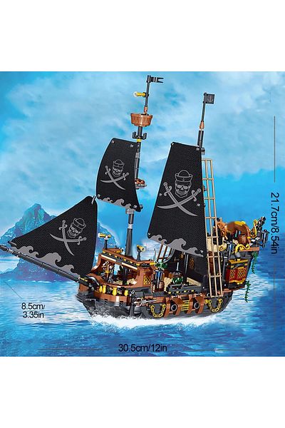 Choice With Box Pirate Ship Pirate Ship Building Blocks Sailboat Model Bricks City Traffic Series Creative