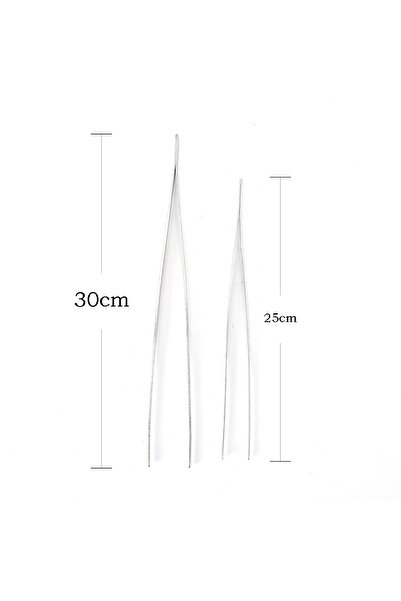 Choice 25cm 1PCS 25/30cm Straight Toothed Tweezers Barbecue Stainless Steel Long Food Tongs Home Medical Tw