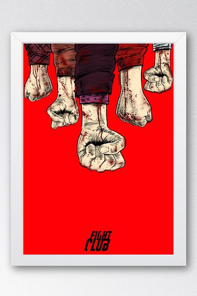 Saturn Pictură înrămată Fight Club - Pictură poster film Fight Club