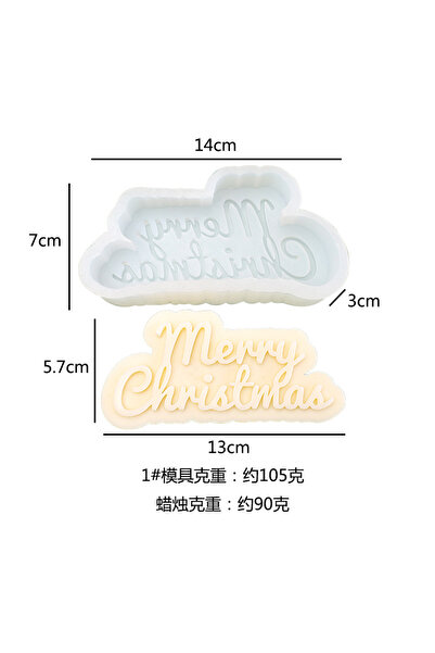 Choice قالب شموع عيد الميلاد السعيدة من السيليكون DIY شموع العلاج بالروائح كع...