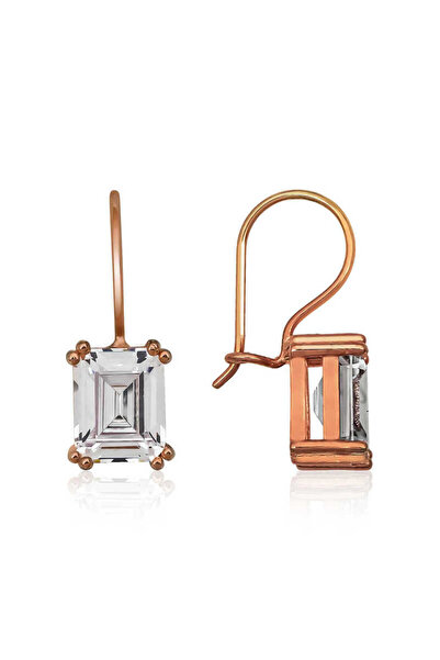 Gumush Gümüş Sallantılı Baget Taşlı Küpe