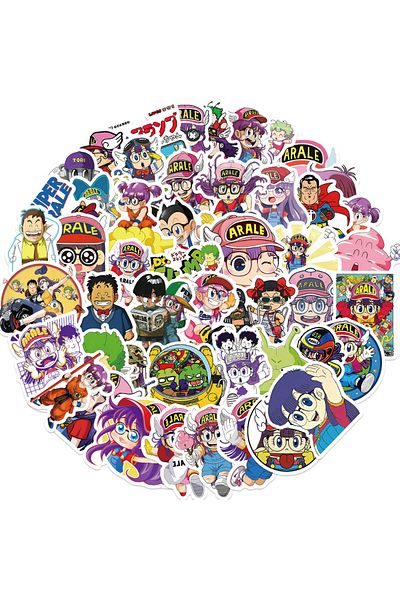 Choice 50pcs 50pcs Cartoon Cute Arale Stickers Kawaii Graffiti Decals For Laptop Luggage Skateboard Phone V
