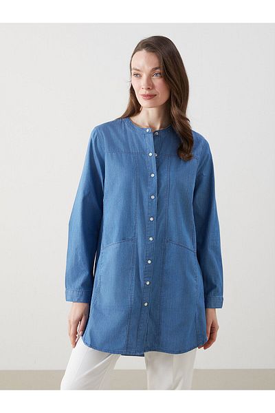 LC Waikiki Tunica de jeans pentru dama cu decolteu