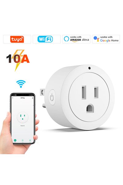 manhot Us Tuya Smart Life Wifi Plug Us Socket Wireless Switch Smart Home App Timer Scene Linkage Support Al