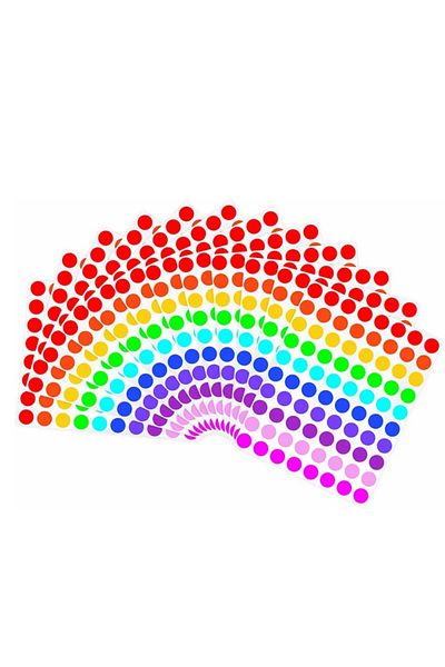 Choice 800 Pieces of 1/2 Inch Round Color Coded Label Dot Stickers, 10 Colors for Home Office Classroom