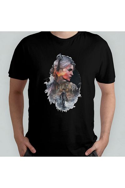 Pixxa The Witcher 3 Wild Hunt 100% βαμβακερό μπλουζάκι με λαιμόκοψη μοντέλο 7