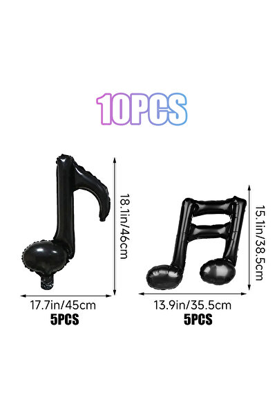 Choice 10 قطع أخرى من البالونات ذات النوتة الموسيقية السوداء المصنوعة من رقائ...