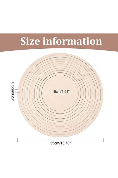 Choice Aech-05680 11pcs Round Pottery Tools Wooden Concentric Geometric Figure Rail Set For Diy Ceramic Cut