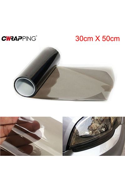 Choice 30*50cm Car Light Film Car Smoke Black Tint Headlight Taillight Fog Light Vinyl Film 95% Transmit...