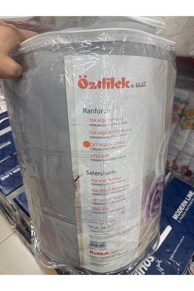 Özdilek Ranforce Double Ozdilek - Silver Color Quilt