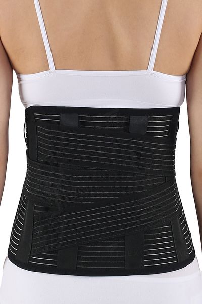 Flexy Medical Steel Underwire Medical Corset Lumbostad Black (26cm) Orthopedic Waist Corset Hernia