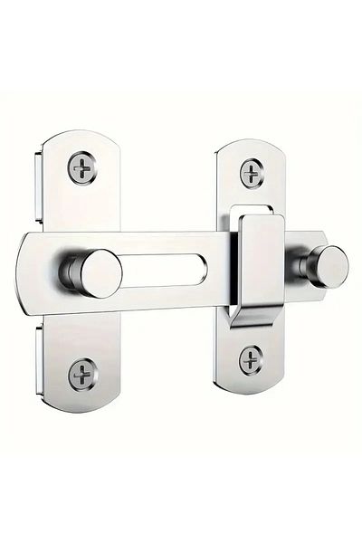 Choice Silvery 1pcs Stainless Steel Sliding Barn Door Lock Hardware Gate Latches, Window Closet, Matte Blac