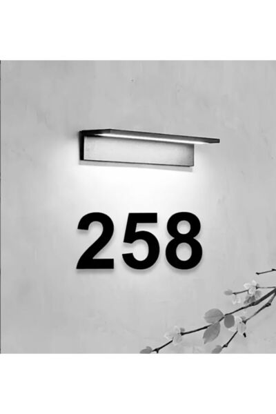 zafrakreklam Number Three (3)Wall -Door-Garden - Number Size 12 X 7.5 cm Black 4mm Composite