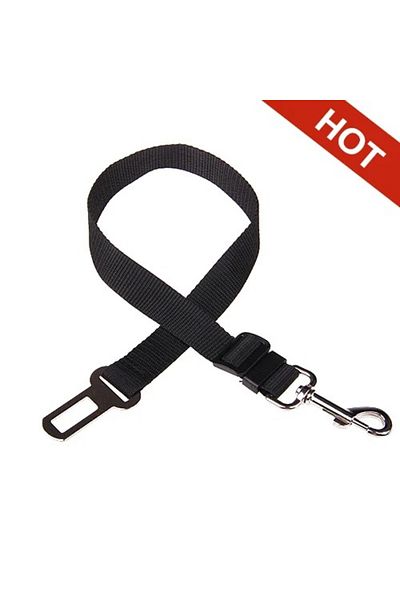 Choice Black Dog Car Seat Belt Safety Protector Travel Pets Accessories Dog Leash Collar Breakaway Solid Ca
