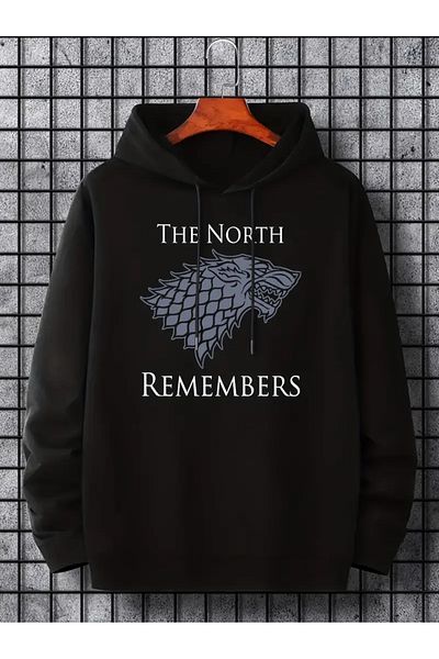 aynewmoda She Remembers Printed - North Sweatshirt Hoodie