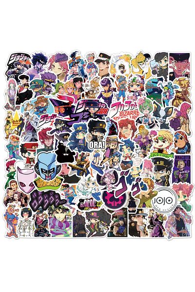 Choice 100pcs 100pcs Anime Jojos Bizarre Adventure Cartoon Stickers For Diy Guitar Suitcase Skateboard Lapt