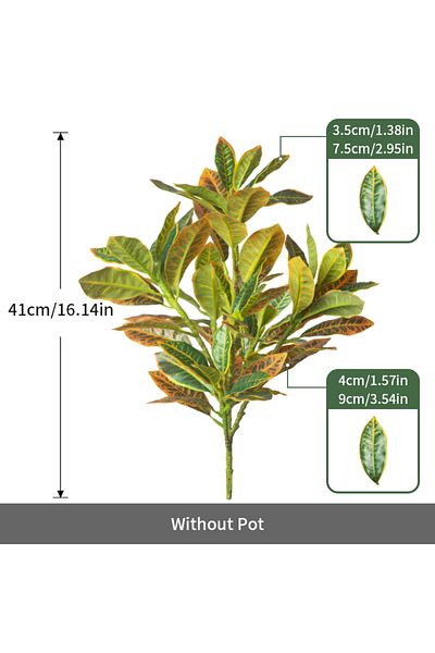 Choice 41cm-52leaves 24-41cm Artificial Plants Fake Ficus Tree Tropical Banyan Tree Small Plants Branch Pla