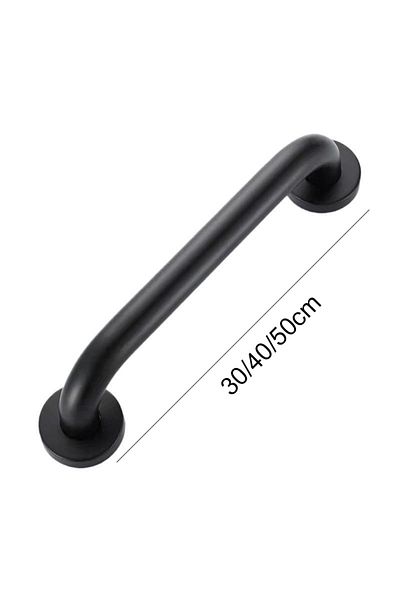 YCRAYS 30cm Black Black Chrome Toilet Handrail For Bathroom Bathtub Armrest Safety Grab Bars Door Ha