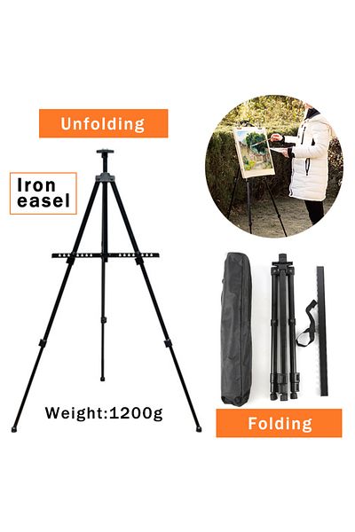 Choice Black-iron-easel Angelmark Easy Folding Easel Stand Collapse Adjustable Metal Tripod Artist Easel Wi