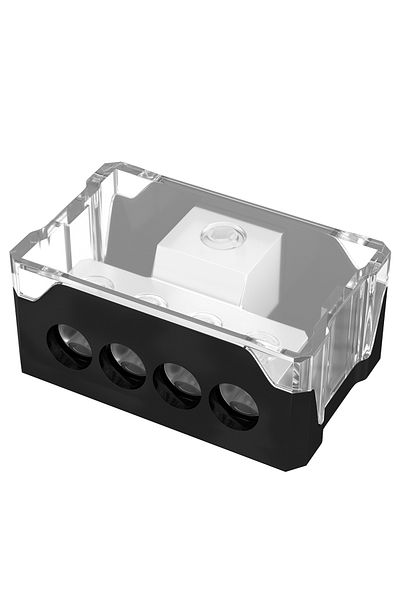 Daiertek 4 Way Audio Power Distribution Block 1x 0/2/4 AWG Gauge in 4X 4/8/10 Gauge Out Ground Distributor...