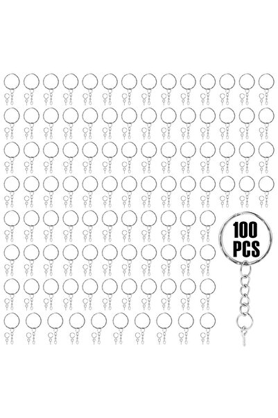 Choice 100 قطعة من حلقات المفاتيح المعدنية الفارغة حلقة مفاتيح مقسمة مع 100 ق...