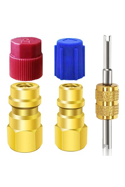 Choice 1 Pc R12 To R134a Conversion Kit  Air Conditioner Filling Valve Fittings Port Adapter Retrofit Qu...