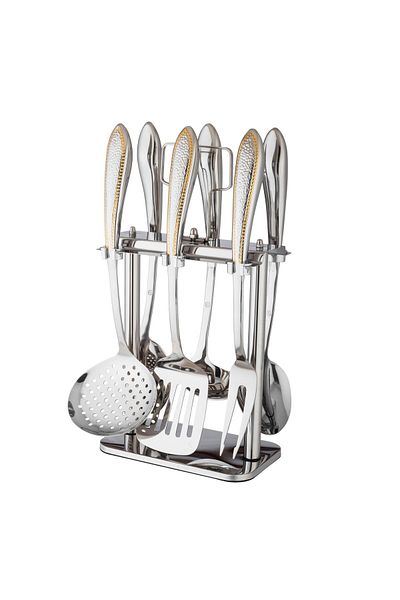 Dania Set of stainless steel cooking spoons, 6 pieces