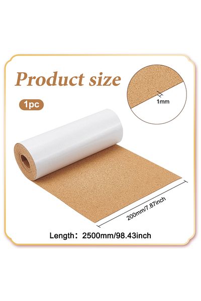 Choice Aech03-02808 1 Roll Self-adhesive Cork Sheet Roll Cork Board For Bulletin Boards Wall Decorations Di