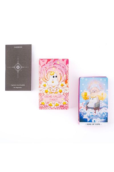 Choice مجموعة بطاقات Tarot Orchid Valley Tarot الكرتونية المكونة من 80 بطاقة مع دليل إرشادي للإرشاد الروحي والأشباح المضاءة بالقمر من Tr07r