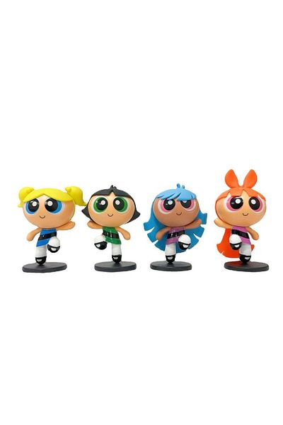 Choice 4pcs Xiaonvjing 9-10.5cm 4pcs/set The Powerpuff Girls Action Figure Toy Collection Cartoon Model Pvc