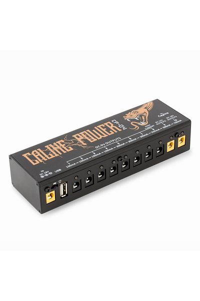 Caline Eu Plug Cp-04 Guitar Effect Pedal Power Supply 10 Isolated Outputs (9V, 12V, 18V) Short Circu