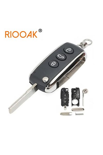 Choice 3 Buttons Folding Flip Remote Auto Car Key Shell Case Cover for Bentley Mulsanne Hurtling GT Flyi...
