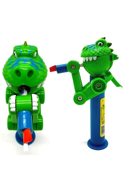 Choice 1PC Green 1/3/5PCS Dinosaur Lollipop Robot Holder Creative Eat Lollipop Pop Ups Case Candy Storage C