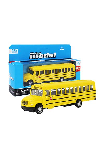 Choice 1 Pcs With Box Simulation Alloy Pull Back School Bus Children's Inertia Toys Car Model Interactive E