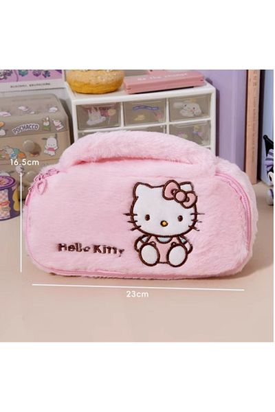 Choice 1pcs Hello Kitty Cute Plush Cartoon Hello Kitty Travel Makeup Bag Girl Gift Kawaii Pochacco Kuromi M