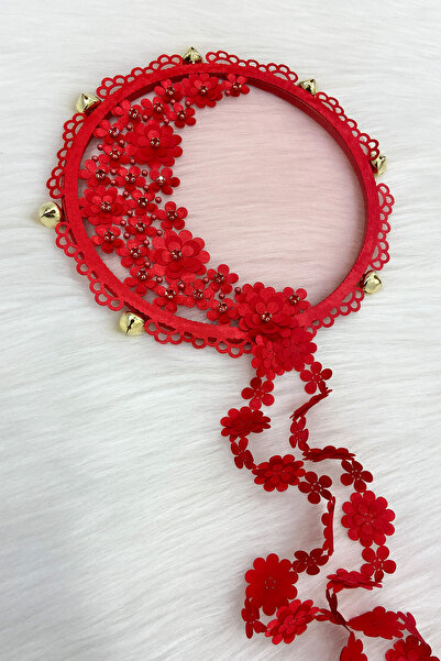 ZEYMERADE دف زفاف من الحجر اللامع باللون الأحمر، حناء الزفاف، ختان العزوبية م...