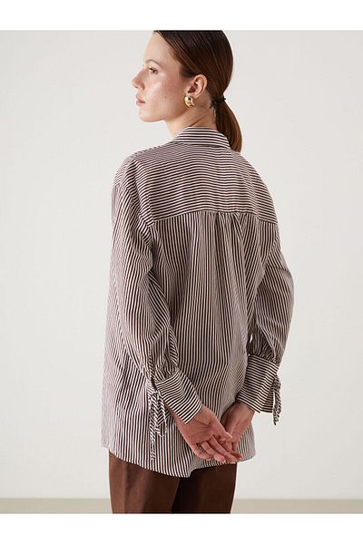 LC Waikiki Ριγέ Oversize Γυναικείο Πουκάμισο Τούνικ